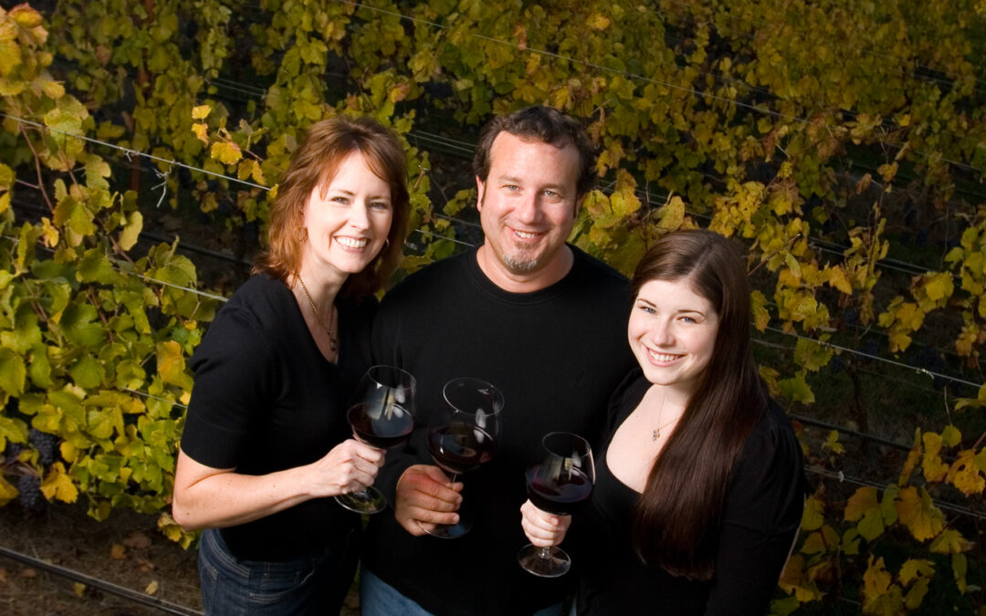 winemaker and his family among their vines4